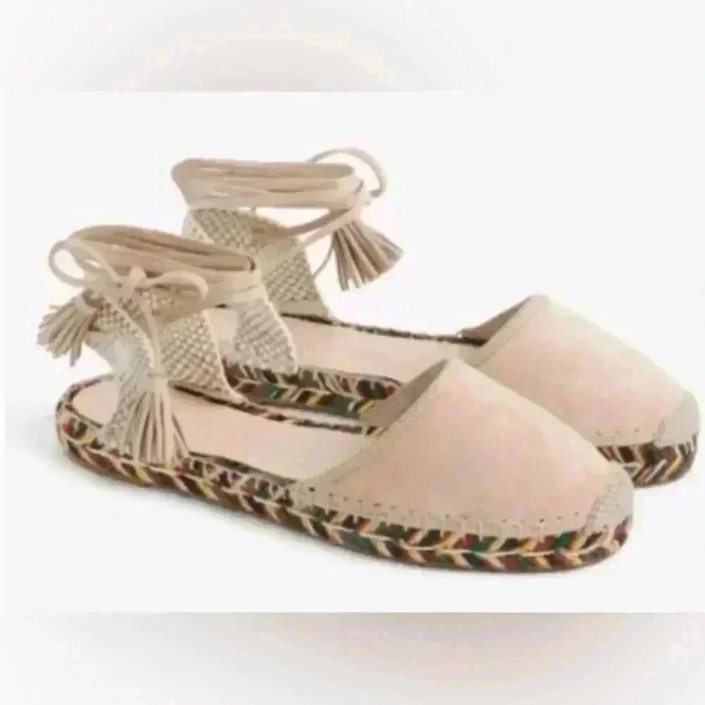 J. Crew Desert Canyon Espadrille Ankle wrap, tassel tie, Suede upper sho… ❤️